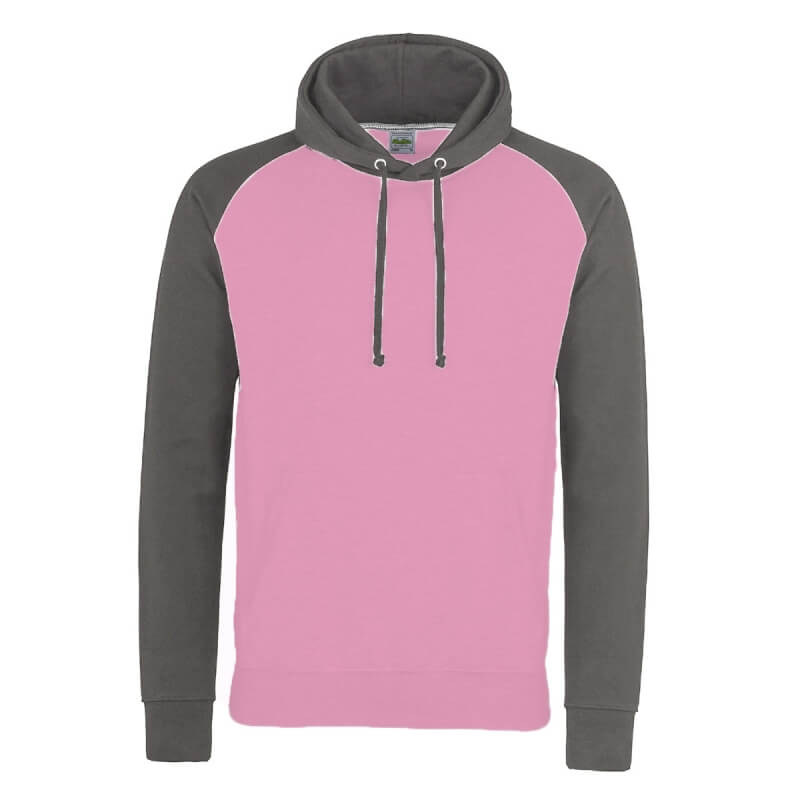 felpa rosa grigio bicolore personalizzabile