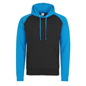 felpa nero turchese bicolore personalizzabile