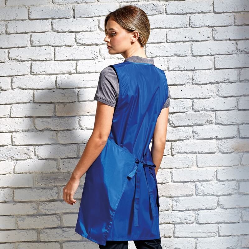 divisa abbigliamento da lavoro personalizzato stampa ricamo centro estetico parrucchieria parrucchira nails truccatrici estetista waterprof idrorepellente antimacchia nero blu grigio premier