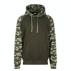 felpa verde militare camoufflage