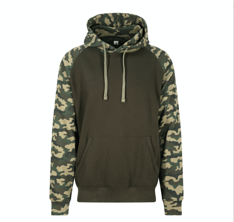 felpa verde militare camoufflage