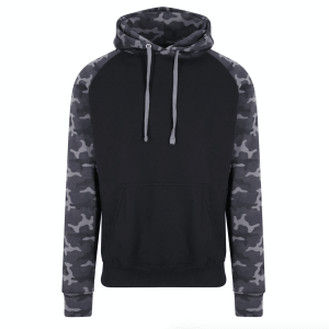 Felpa Cappuccio Camouflage nero Just Hoods