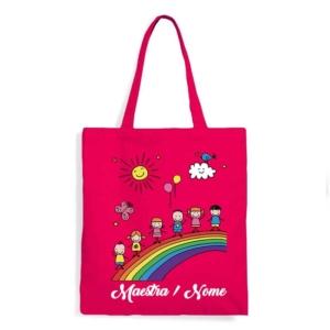 shopper maestra idea regalo fucsia