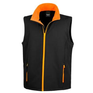 Gilet Softshell Nero Arancione Personalizzabile Result