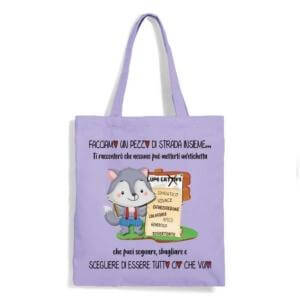 LUPO MIRTILLO SHOPPER LILLA