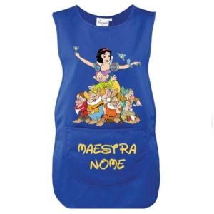 grembiule biancaneve blu maestra