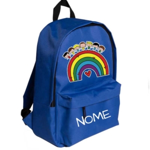ZAINO PERSONALIZZATO ARCOBALENO BLU