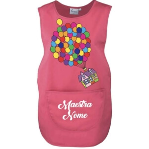 GREMBIULE DA MAESTRA FUCSIA PERSONALIZZATO