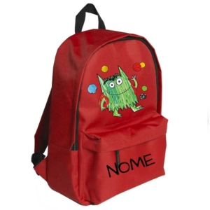 zaino personalizzato mostro emozioni rosso