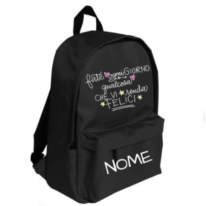 ZAINO PERSONALIZZATO PRIMA NERO