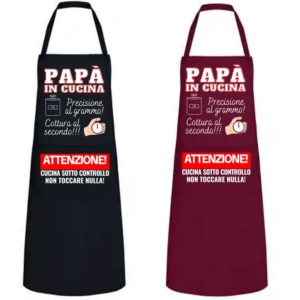 Grembiule papà chef personalizzato con nome, cottura perfetta, idea regalo per la Festa del Papà spedizione gratuita