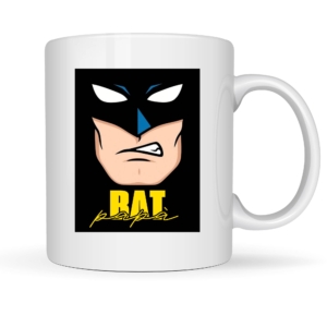 Mug papà supereroe “Bat Papà” in plastica bianca da 11oz, con spazio per dedica personalizzata. Mug papà supereroe “Bat Papà” in plastica bianca da 11oz, con spazio per dedica personalizzata.
