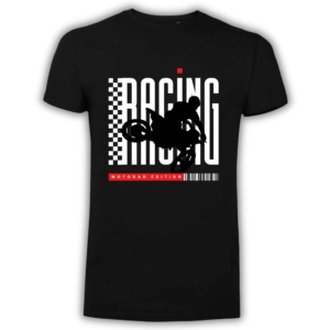 T-shirt Papà Motocross MotoDad Edition nera con grafica racing