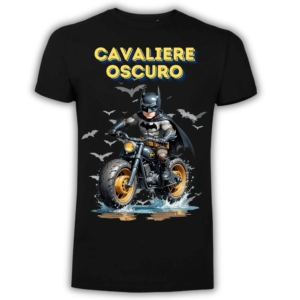 T-shirt Cavaliere Oscuro – Maglia supereroe con moto, perfetta per gli amanti delle due ruote
